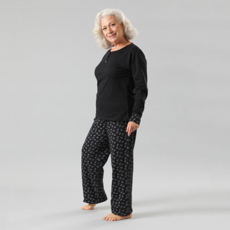 Pijamas Top + Pantalon En Caja 33280 Negro - Venta por catálogo - Flores Online