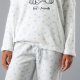 Pijama Coral/Microfleece Ajustable 33453 Blanco