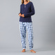 Pijama Abotonado Con Print 33462 Navy