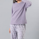Pijama Abotonado Con Print 33462 Marmol