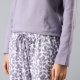 Pijama Abotonado Con Print 33462 Marmol